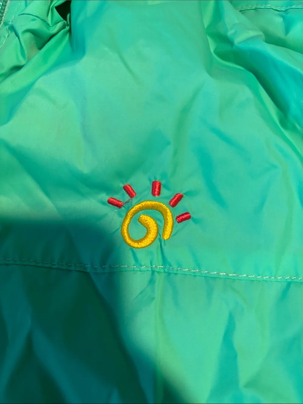 Kids Hooded Rain Jacket - Mint Green